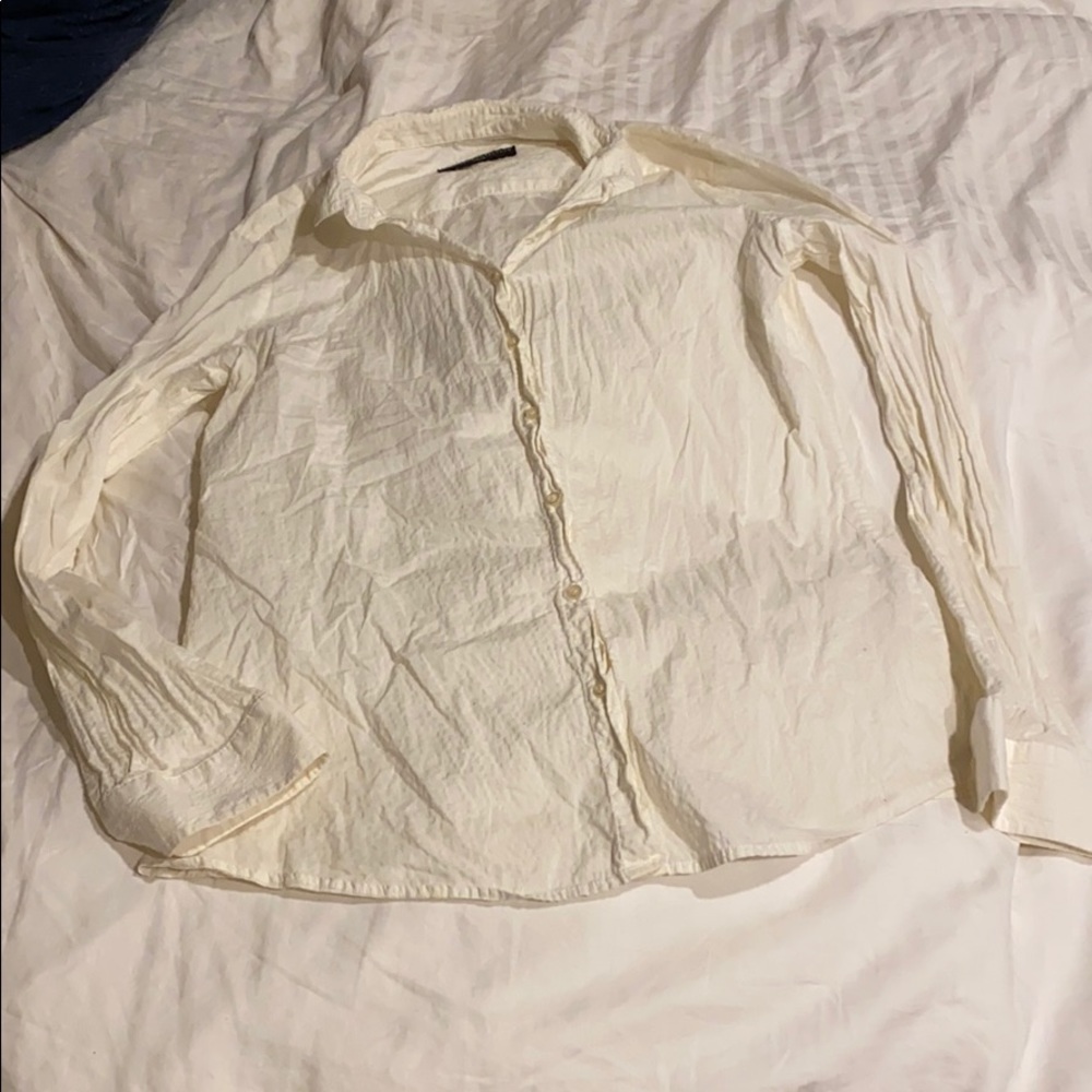 Mudo collection yellow button down shirt